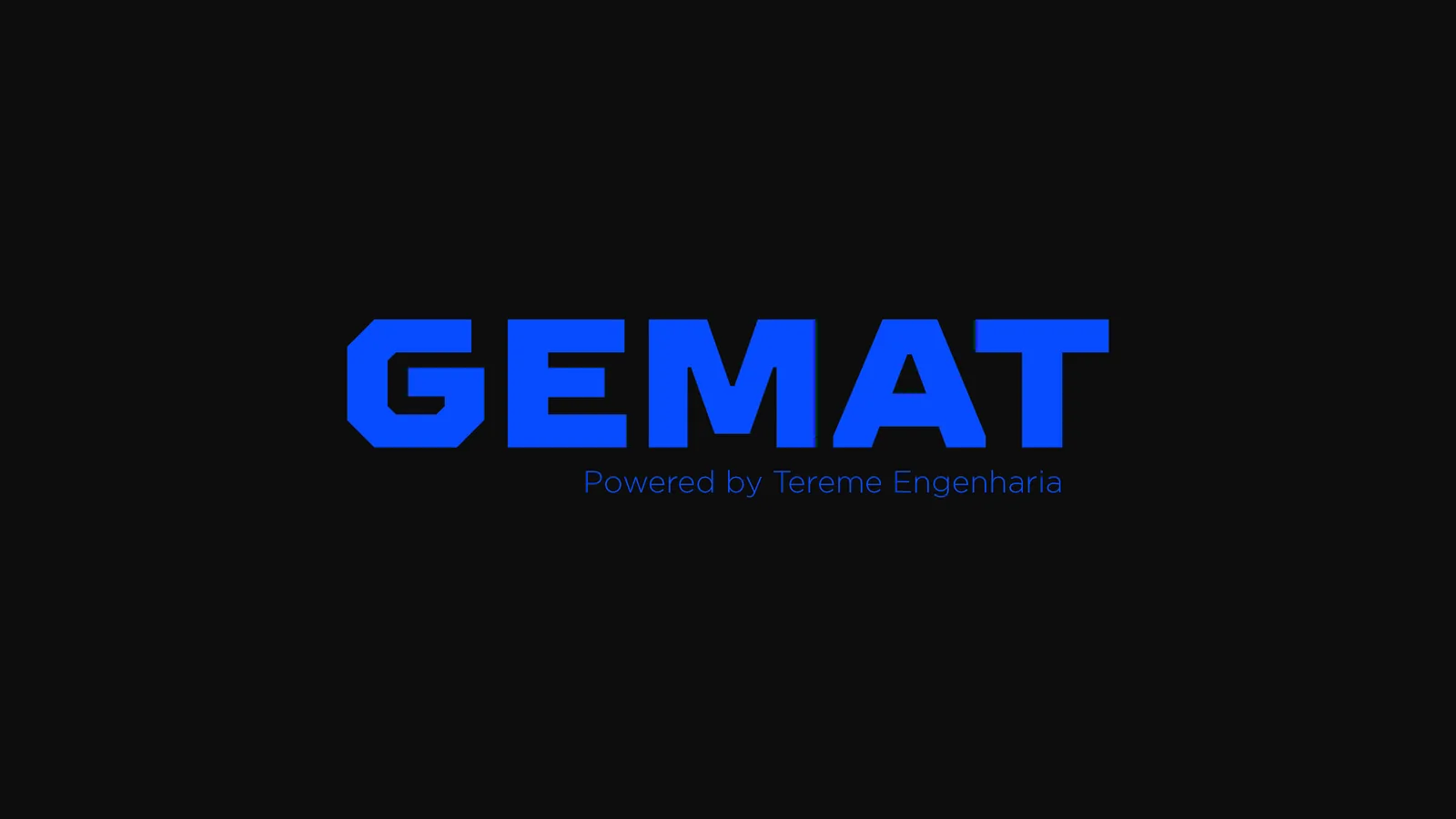 Variação da marca GEMAT em azul e preto