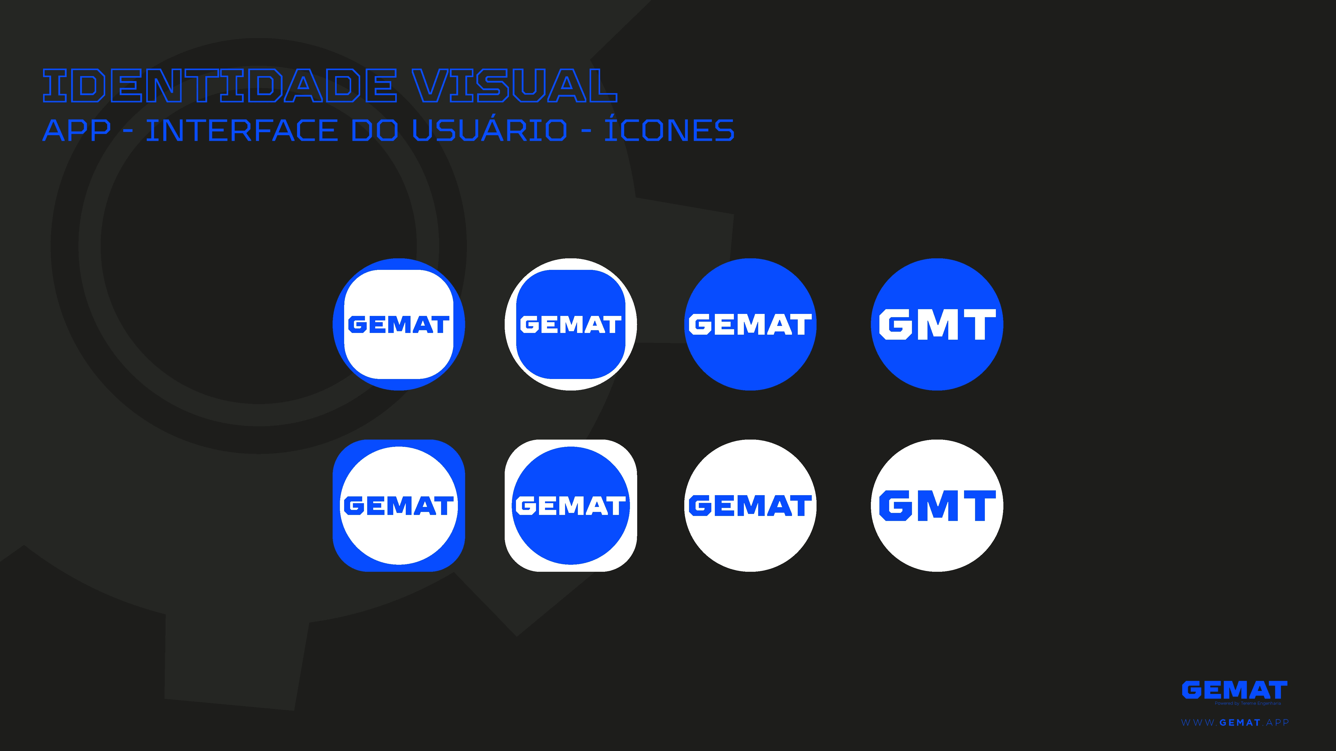 Estudo de ícones internos do GEMAT